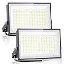 Onforu 150W LED Flood Light Outdoor,15000LM Security Lights, IP66 Waterproof Outdoor Floodlight, 2 Pack 6500K Daylight White LED Exterior Lighting