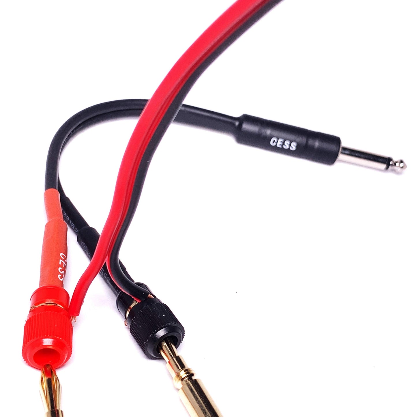 CNCESS CESS-094 Solderless 1/4-Inch TS Plug Adapter Terminal, 1/4" TS to Banana Female Jack/Binding Post, 2 Pack