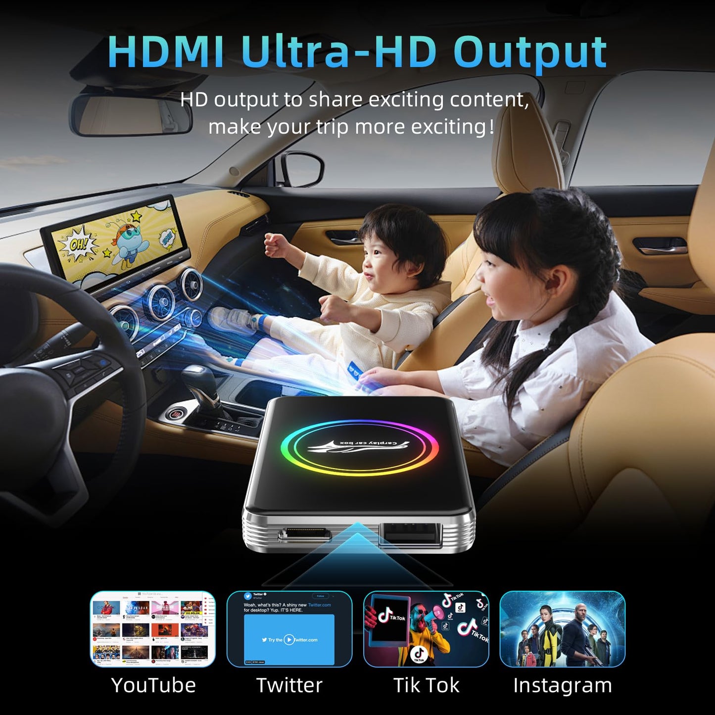 Autolinkr Wireless CarPlay Adapter, Magic AI Box, 3-in-1 for Apple CarPlay & Android Auto Adapter - Plug & Play USB Dongle with Dual WiFi 6