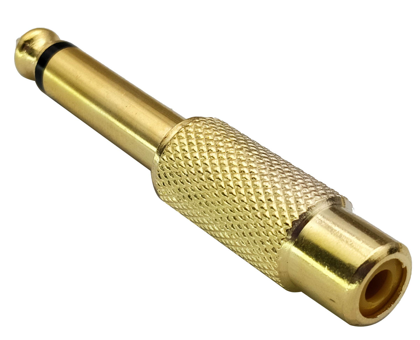 AAOTOKK RCA to 1/4 Adapter, Gold Plated Male to Female, 6.35mm TS Jack to RCA Audio Connector, 5 Pack