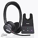 Yealink WH64 Wireless DECT Headset & Bluetooth MS Duo, Teams & Zoom Compatible, Acoustic Shield 2.0, 3-Mic Noise Cancellation, All-Day Comfort, Plug…