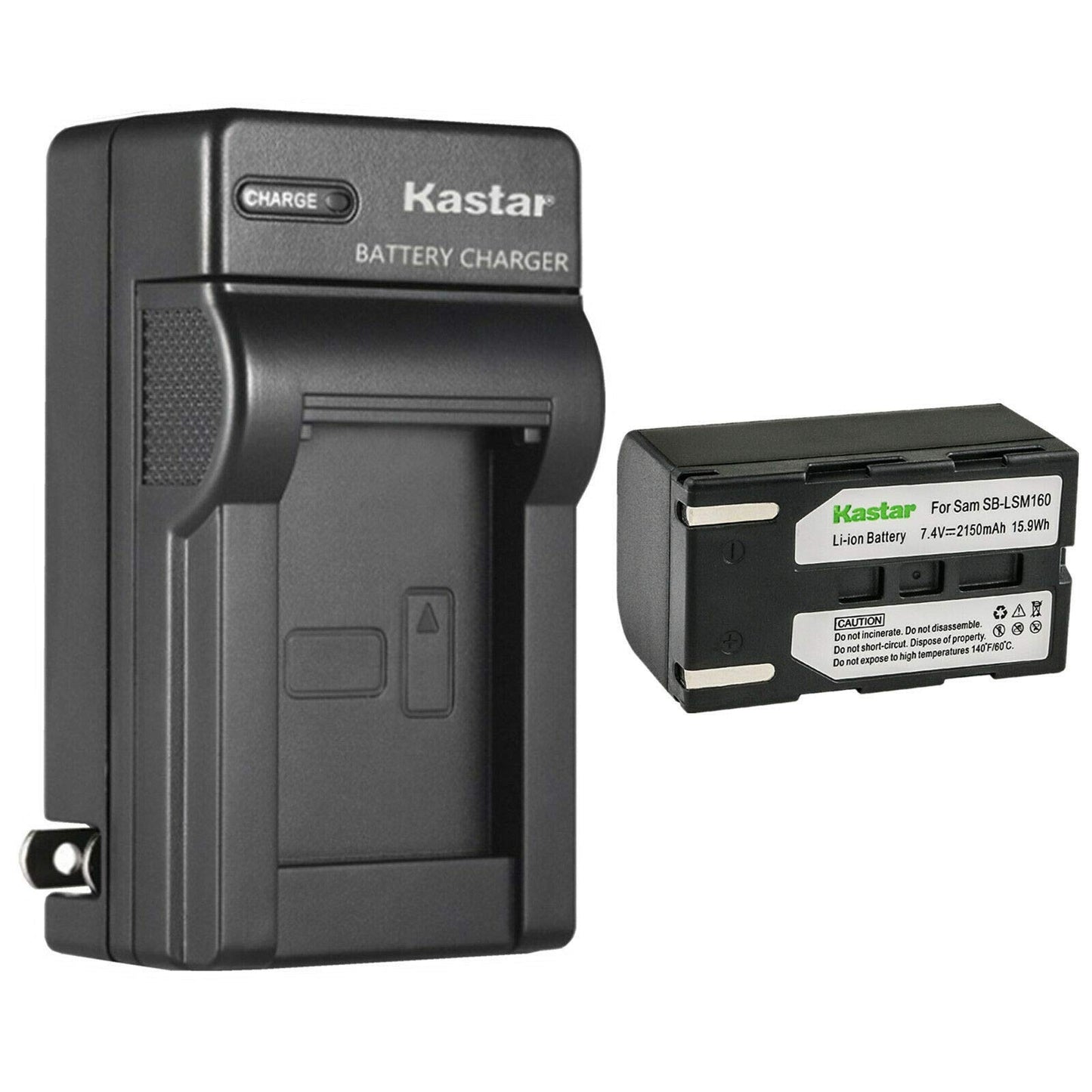 Kastar 1-Pack SB-LSM160 Battery and AC Wall Charger Replacement for Samsung SC-DC173, SC-DC173U, SC-DC175, SC-DC563, SC-DC564, SC-DC565, SC-DC575