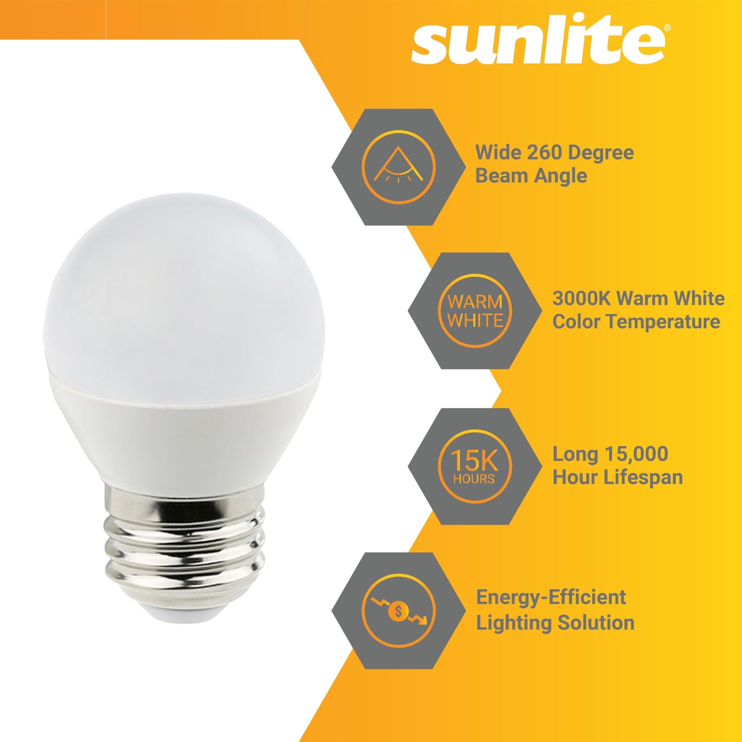 Sunlite G16 LED Dimmable Decorative Globe Vanity Light Bulbs, Frosted, 7W (60W Equiv.), 500 Lumens, Medium E26 Base, Mirror Lights for Bedroom