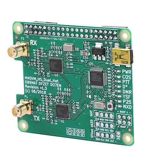 USB MMDVM Duplex Module Dual Antenna Board Hotspot Module Kit with 10mw High Rf Power, Suitable for DMR/P-25/.