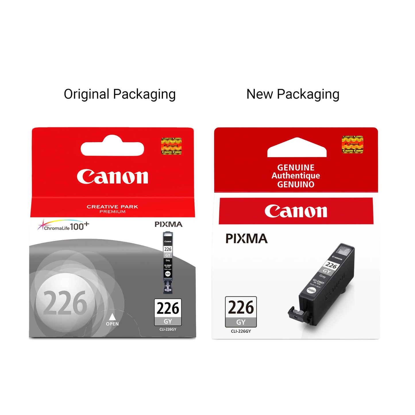Canon CLI-226 Genuine Gray Ink Tank, Compatible with MG8120, MG6120, MG8220, and MG6220 Printers