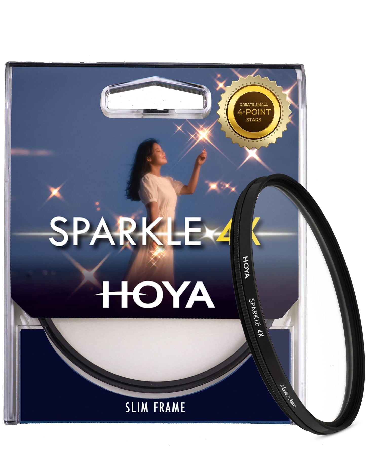 Hoya Sparkle 4X 67mm Filter - Creates Fairytale 4-Point Star Effect, Glow & Twinkle for Night Photography - Rotatable Frame Dazzling Camera Lens