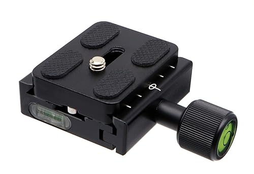 HITHUT 50mm Universal Screw Knob Quick Release Clamp with 50mm Quick Release Plate Set Compatible with Arca-Swiss Standard Tripod Monopod Ball Head