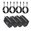 25W Type C Charger?4 Pack Fast Charging USB C Chargers Block Fast Wall Chargers for Samsung Galaxy S25/S24/S23 S22/S21Ultra/S20/S20 Ultra/Note 20