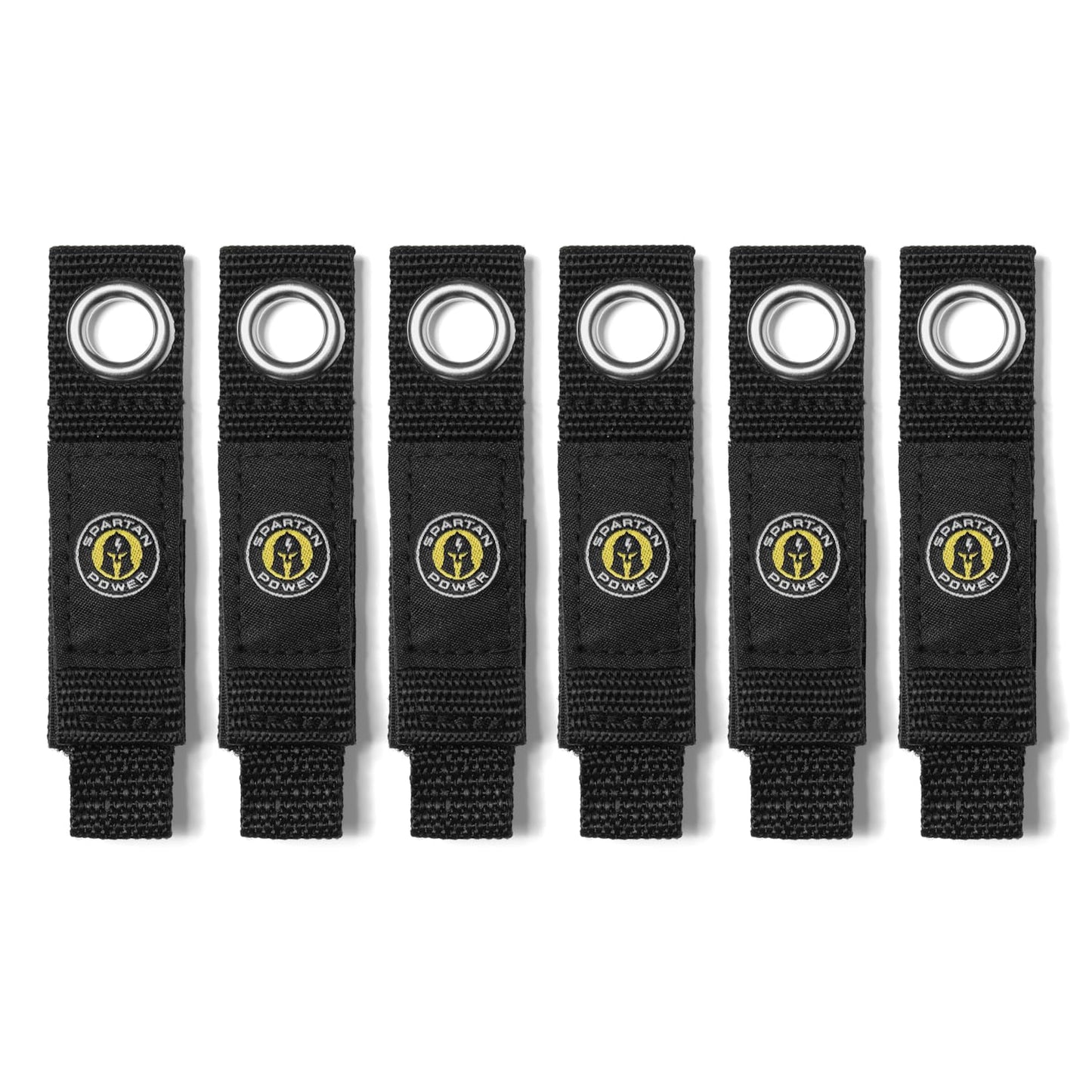 Spartan Power Heavy Duty Storage Straps, 1" X 7" Electronics Cord Holder Organizer for Office Organization and Cable Storage (6 Pack)