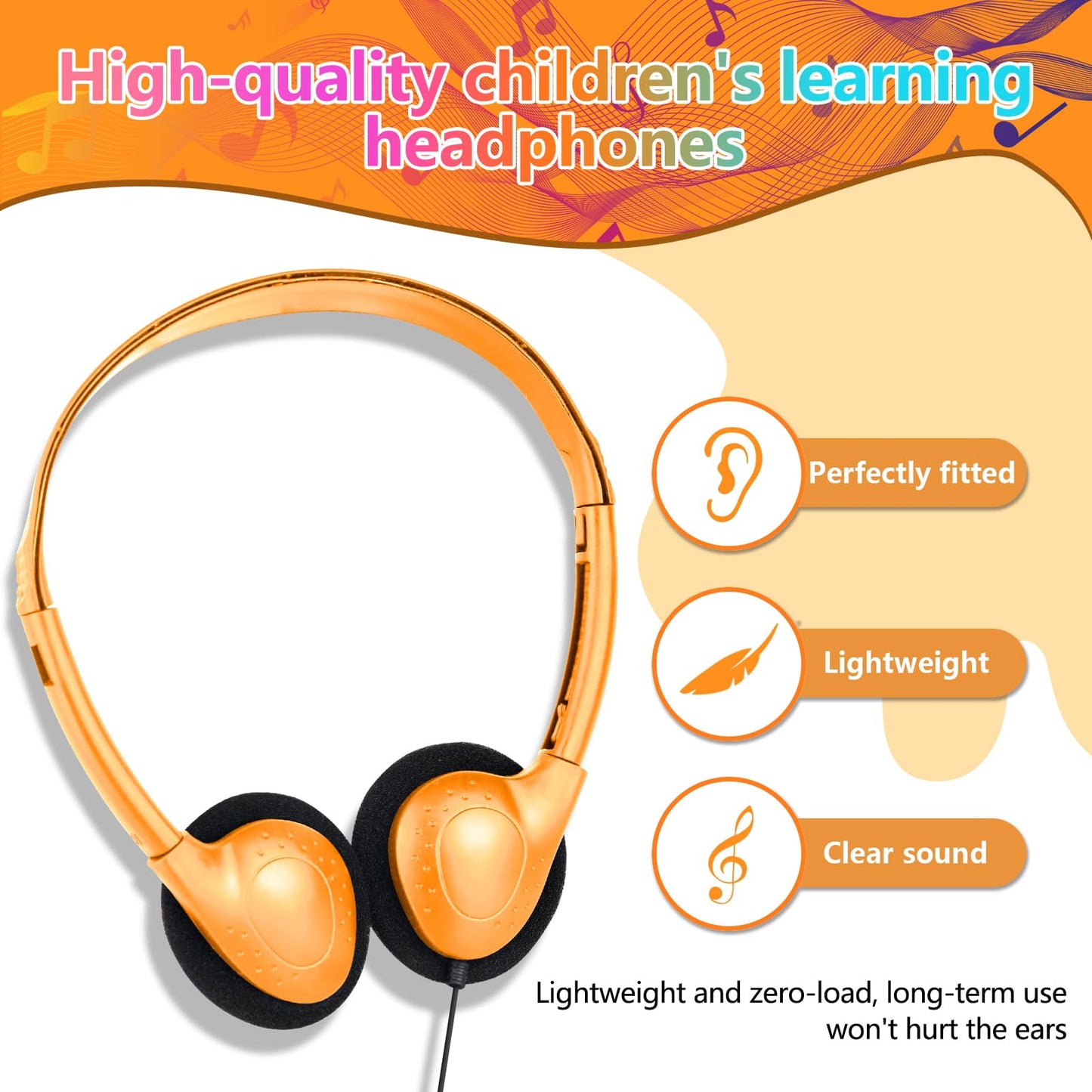 GDBOMA USB C Headphones Bulk for Classroom School Kids 10 Pack,Wired USB Type C Headphones for School Student Children Compatible with Pad Smartphones