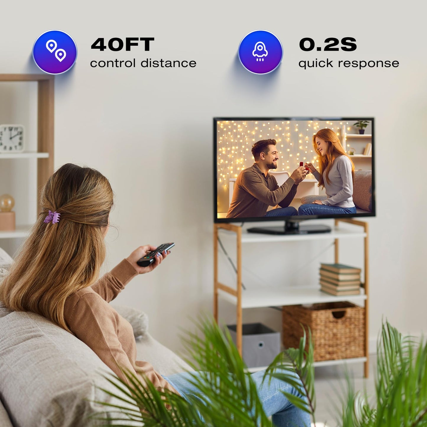 V3 Pro V3 Plus V5 Pro TV Box Voice Remote Control Replacement, Compatible with vSeeBox TV Box, Smart Bluetooth Voice Remote Control