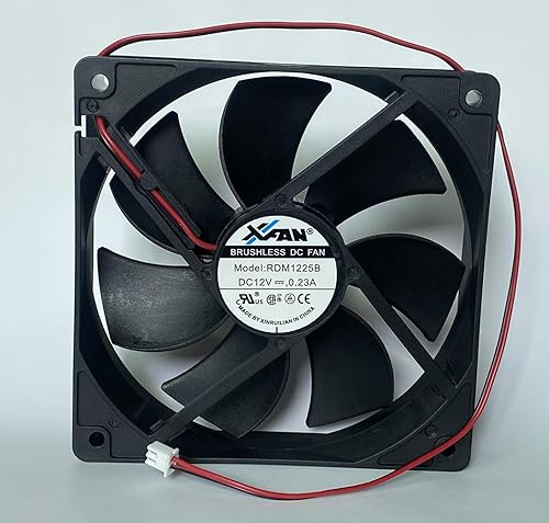 RDM1225B DC12V 0.23A 12CM 12025 2-Wire Cooling Fan for RDM1225B DC Fan