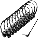 Wensdo Bulk Headphones Earphones 10 Pack for School Classroom, Wholesale Class Set Wired Headphones with 3.5 mm Jack for Kids Students Children