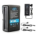 REYTRIC 154Wh(10400mAh) V Mount/V-Lock Battery with D-tap Output Charger and D-Tap Cable Compatible Video Camera Camcorder Broadcast LED Light