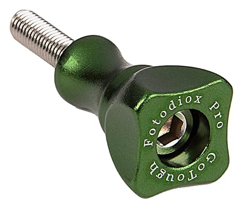 GoTough 25mm Green Metal Thumbscrew Compatible with GoPro HERO3, HERO3+, HERO4, HERO5, HERO6, HERO7 2-Prong Mounting System