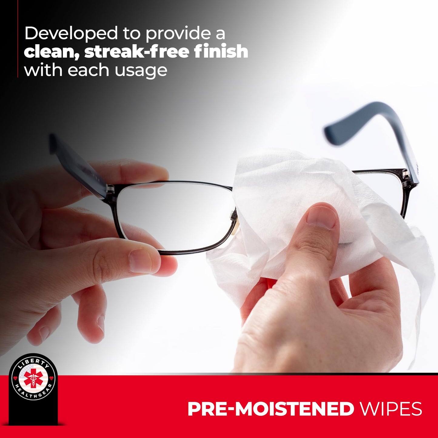 400 Eyeglass Cleaning Wipes + Microfiber Cloth for Eyeglasses & Lens Cleaner | Pre-Moistened, Individually Wrapped, Less Alcohol Formula | Lens Wipes