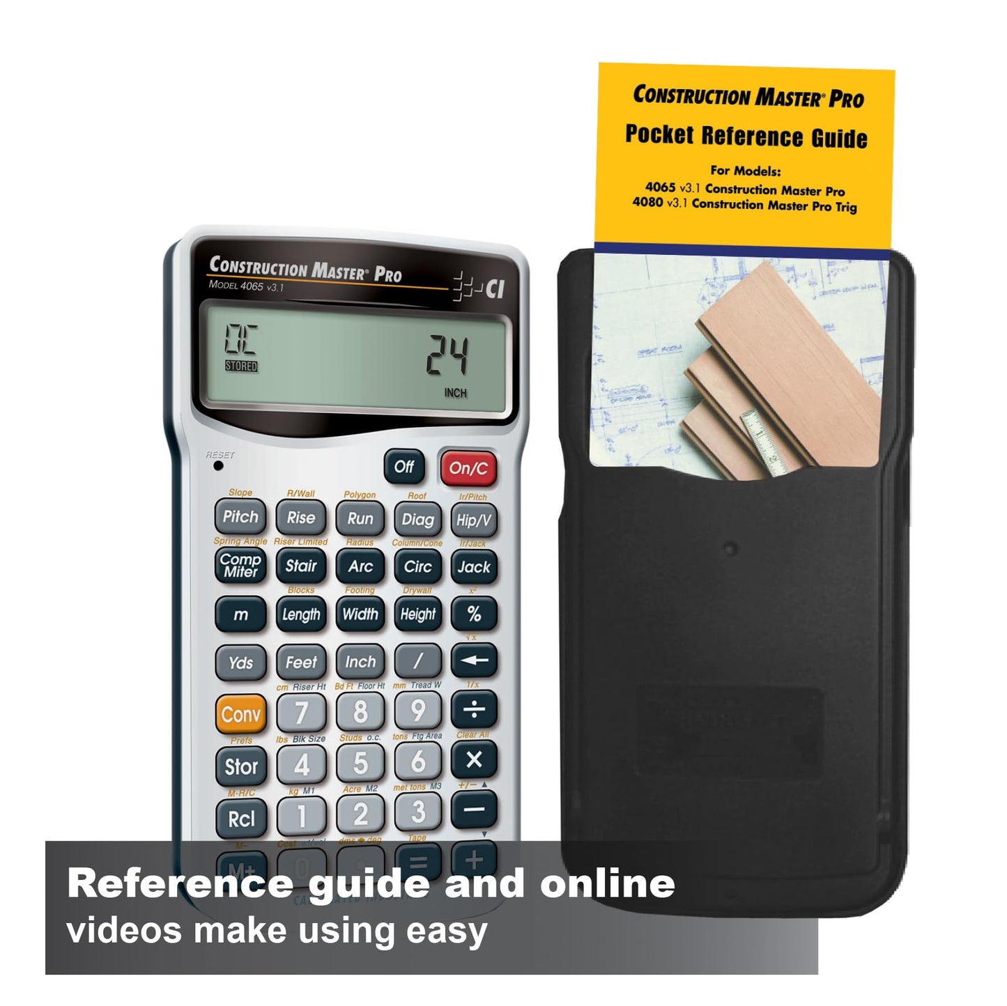 Calculated Industries 4065 Construction Master Pro Advanced Construction Math Feet-inch-Fraction Calculator for Contractors, Estimators, Builders
