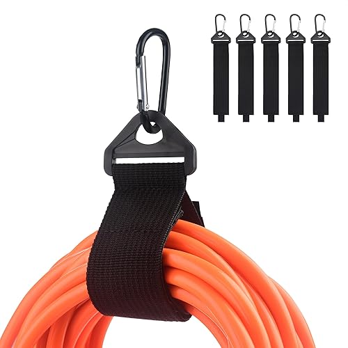 Cable Matters 5-Pack Heavy Duty Extension Cord Organizer Straps with Metal Buckle, 80 lbs Load Capacity, Extension Cord Holder with 13 x 1.5 Inch