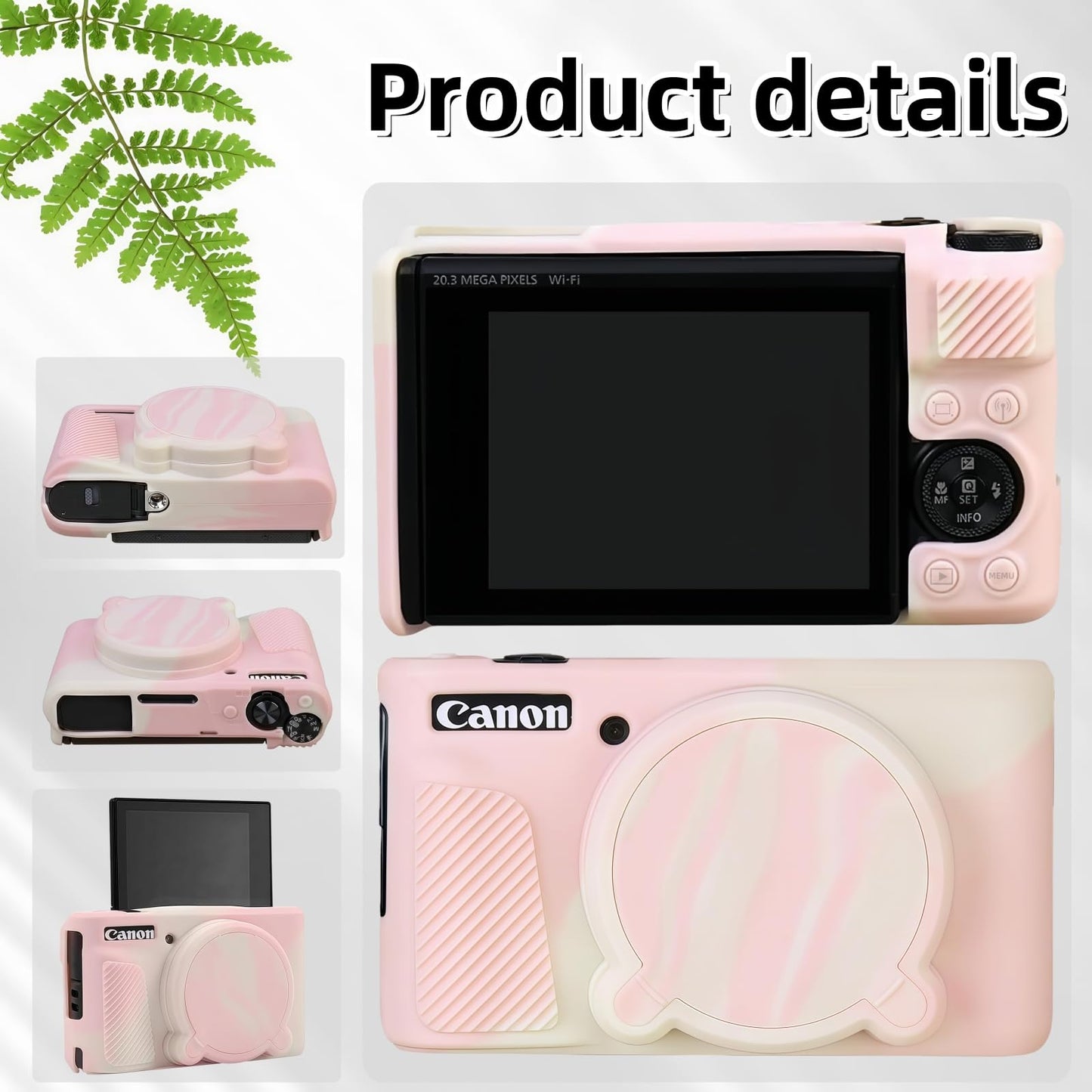 SZHSYJY Camera Case for Canon PowerShot SX740/ SX730 Digital Camera,Soft Silicone Protective Bag Removable Lens Cover,Anti-Scratch Slim Fit