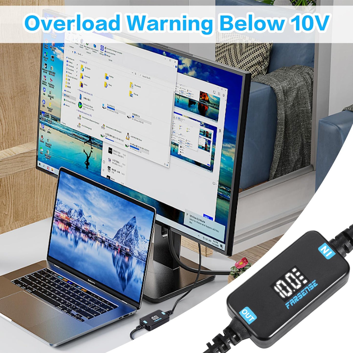 FARSENSE USB DC 5V to 12V Step Up Power Cable(3FT),USB C to DC 12V Adapter with DC Jack 5.5 x 2.5mm(Compatible with 5.5 x 2.1) and 3.5 x 1.35mm…