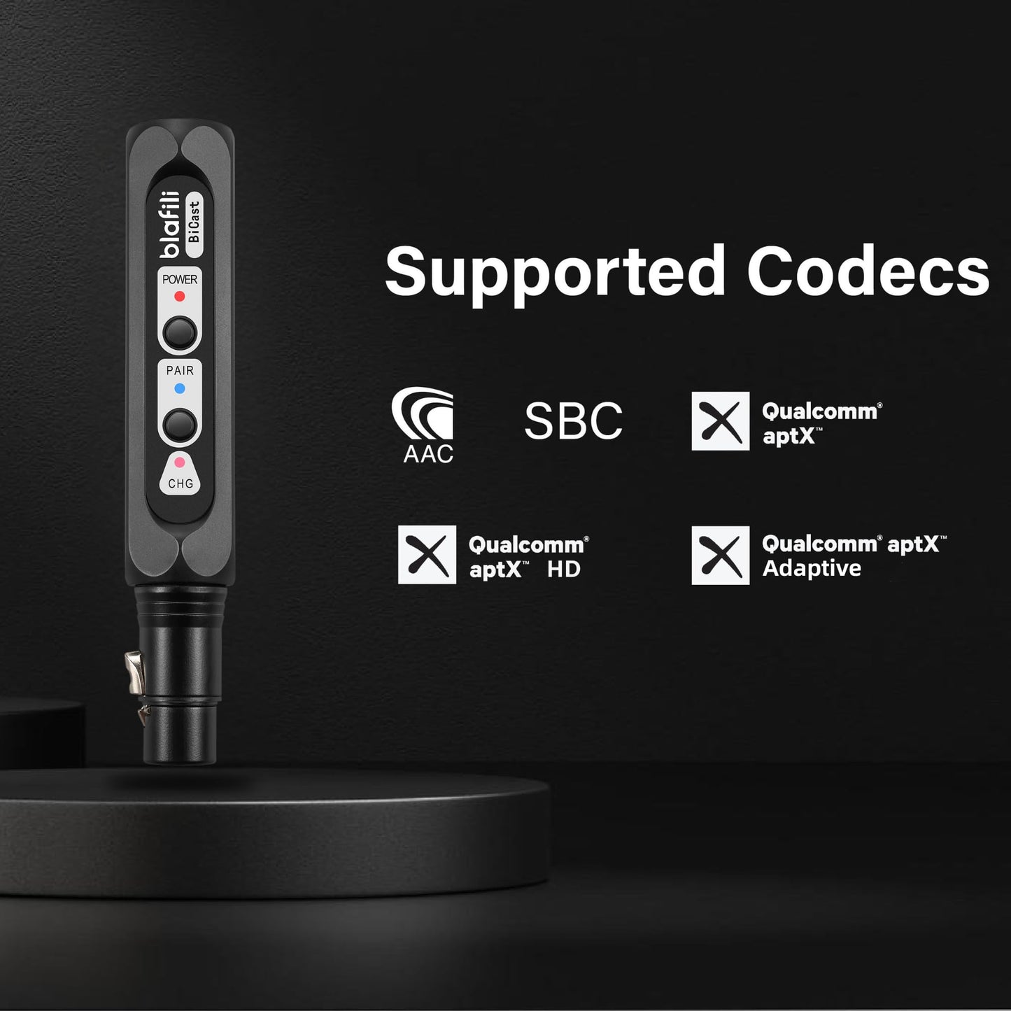 blafili Bicast Bluetooth Audio Transmitter with XLR & USB-C Inputs for Mixers & PA Systems, Sends Audio to 2 Bluetooth Speakers or Receivers, aptX