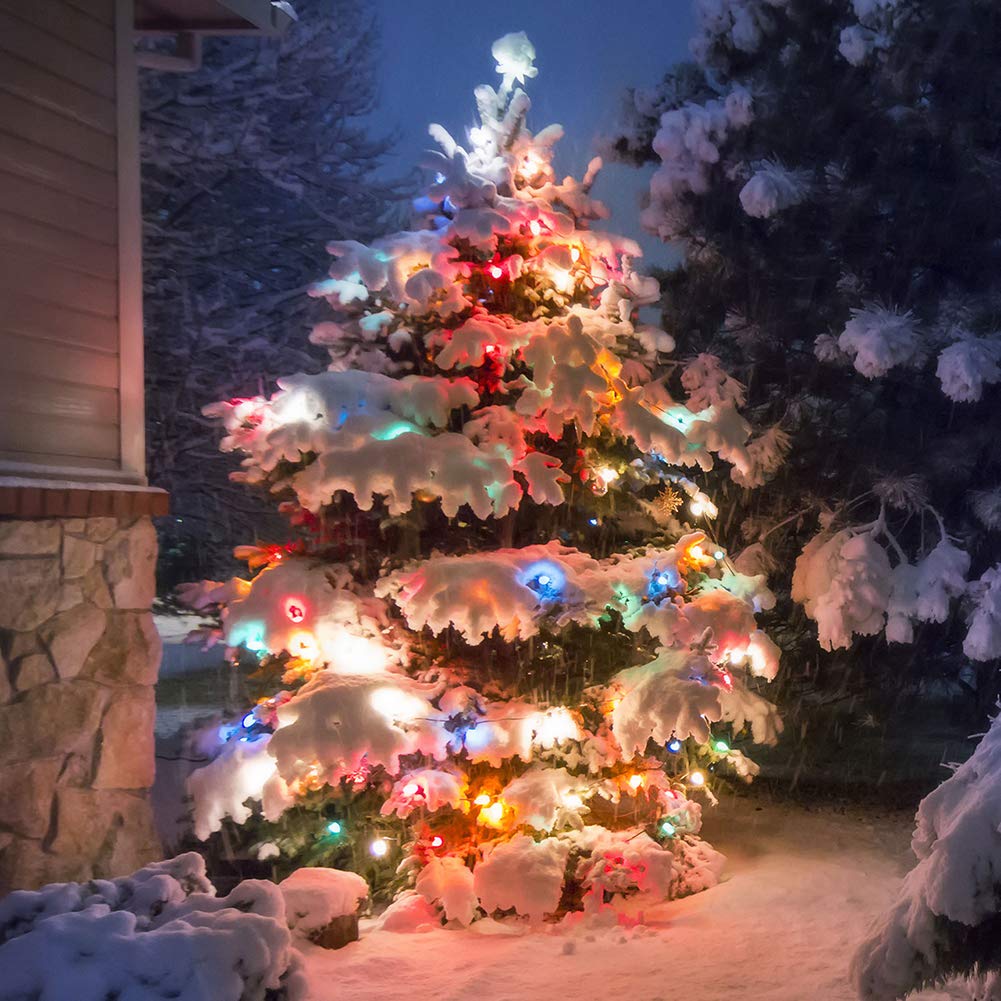 Touch Of ECO Solar String Lights 125 LED's, 68 Feet, Weather Resistant, Two Lighting Modes, Two Mounting Options, Perfect for Holiday Decor or Party
