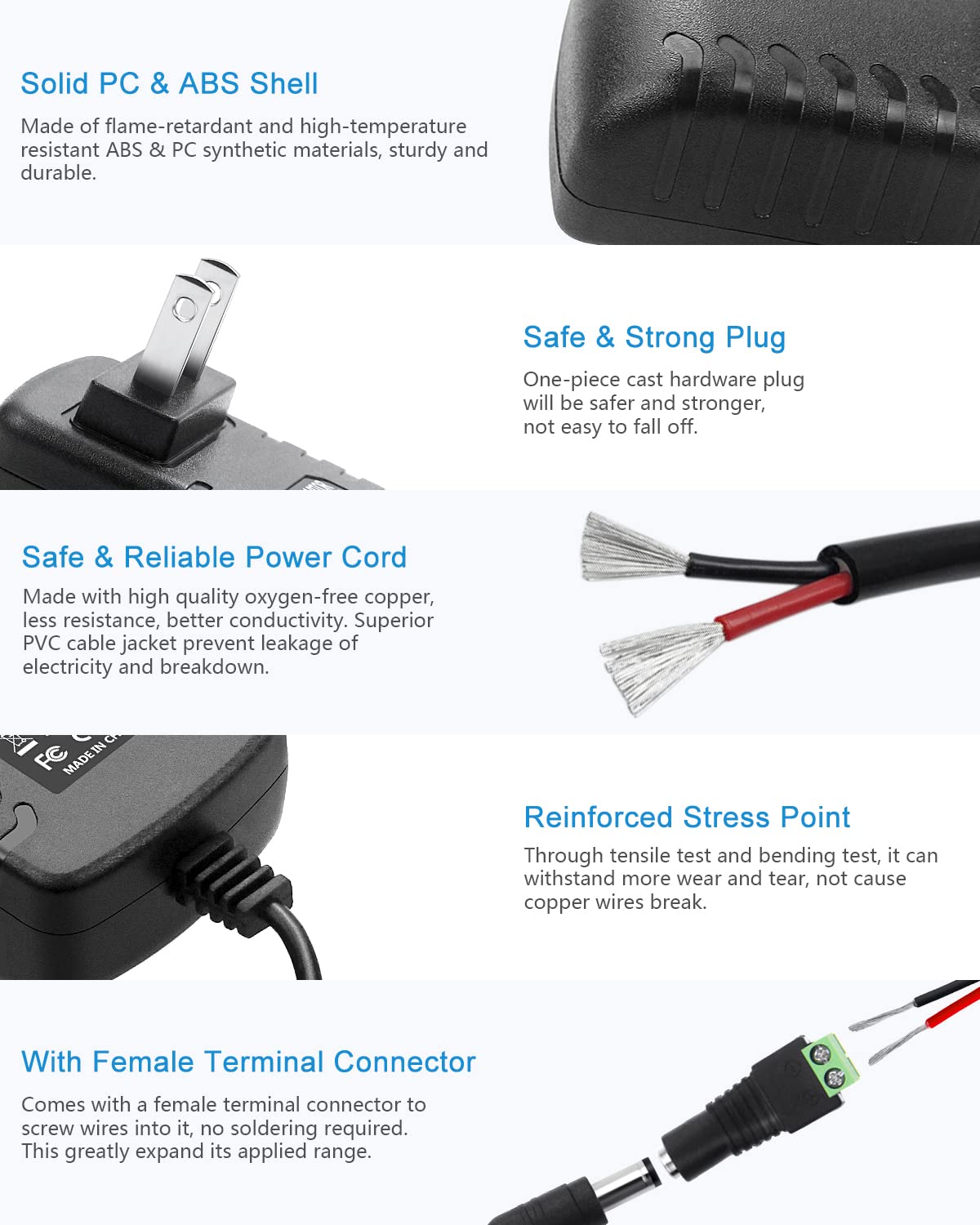 ALITOVE 5V 3A 15W AC 100V~240V to DC Power Supply Adapter Converter 5.5X 2.5mm 5.5x2.1mm Plug for WS2812B WS2811 WS2801 SK6812 LED Pixel Strip Light…