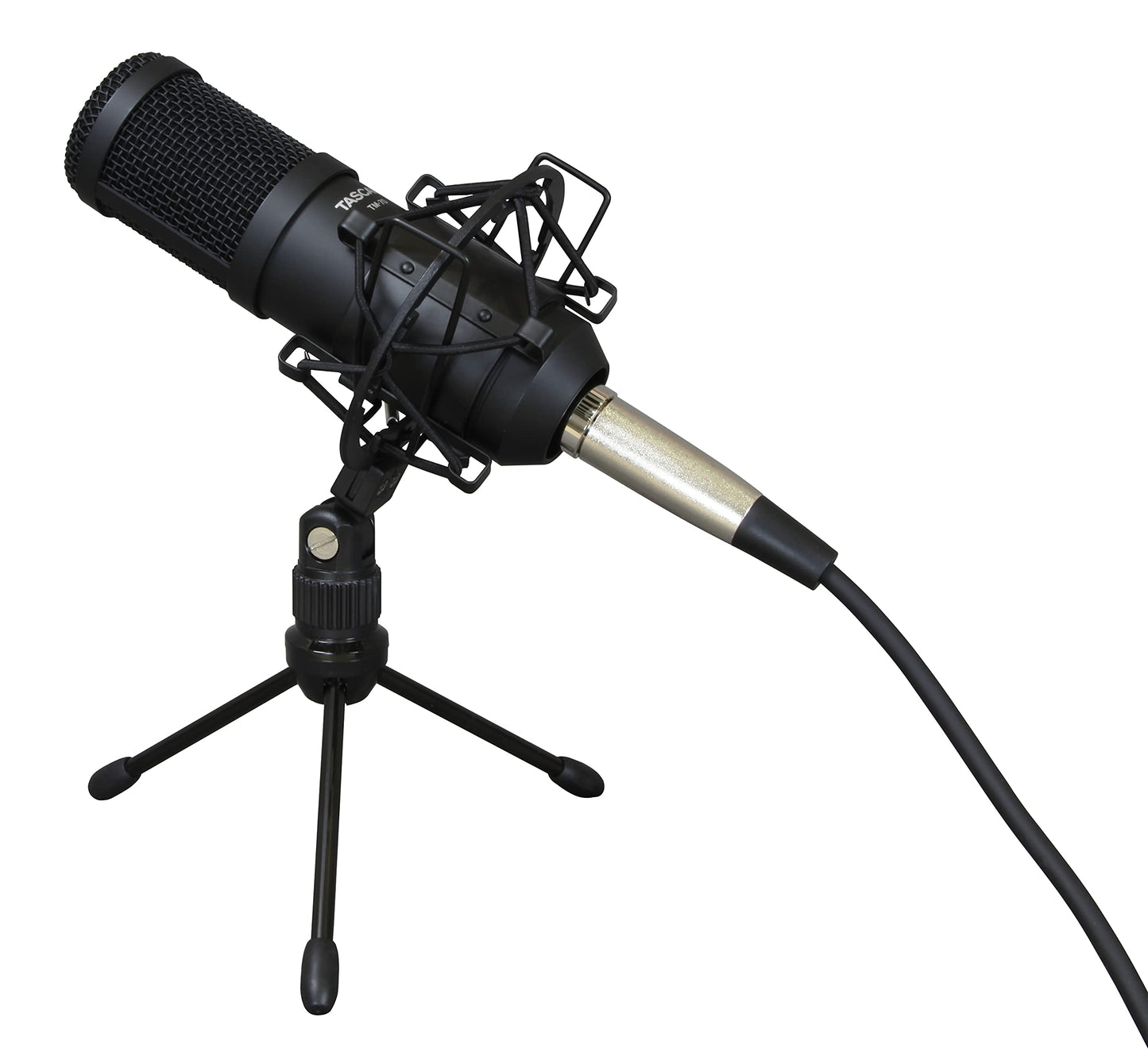 Tascam Dynamic Microphone for Broadcast Microphone for Professional Podcasting and Live Streaming (TM-70), Black