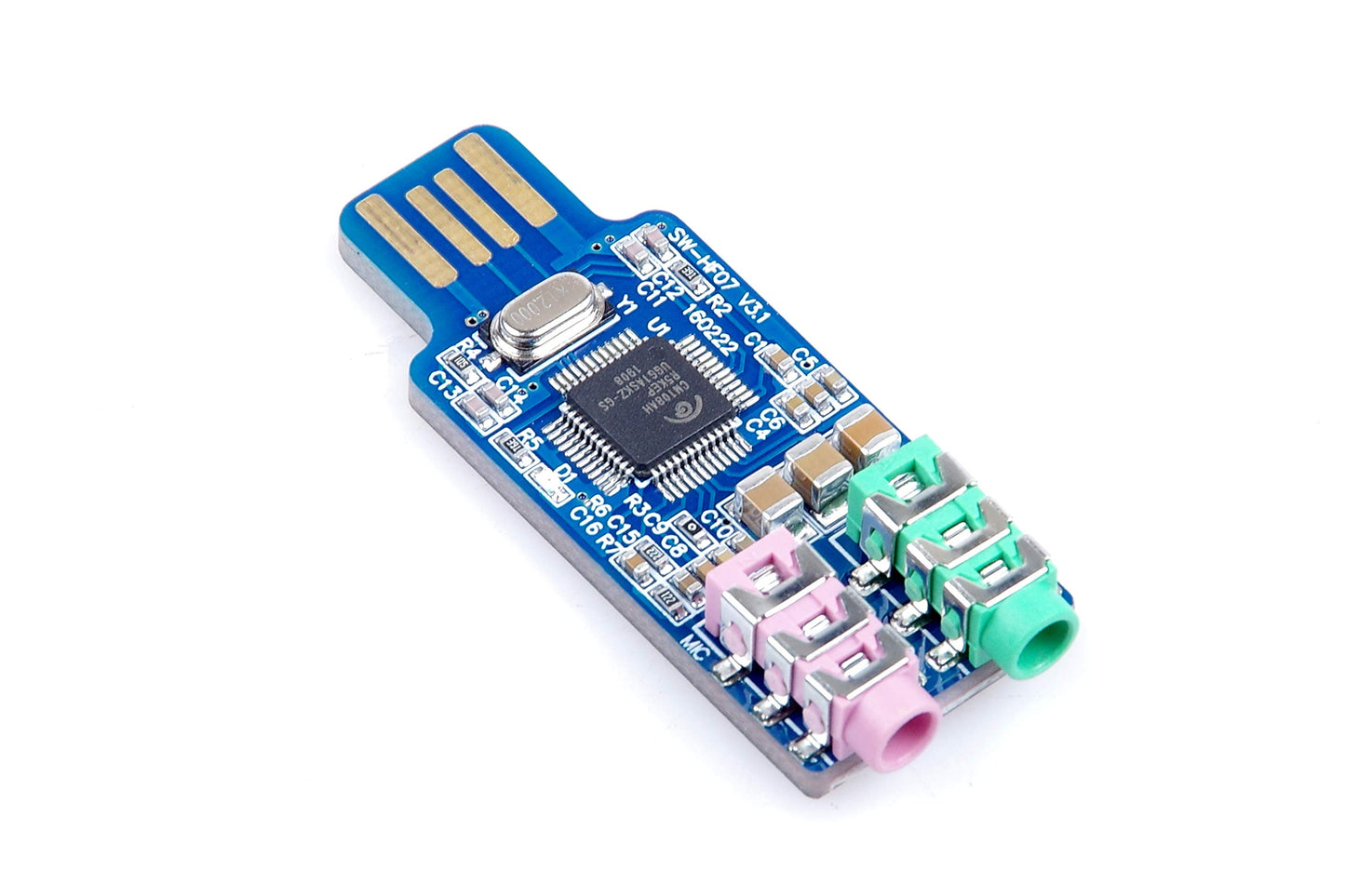 LIVISN External USB Audio Card Driver Free USB Sound Card External Audio Adapter CM108 for Computer Laptop WIN2000,WINXP,WIN3003