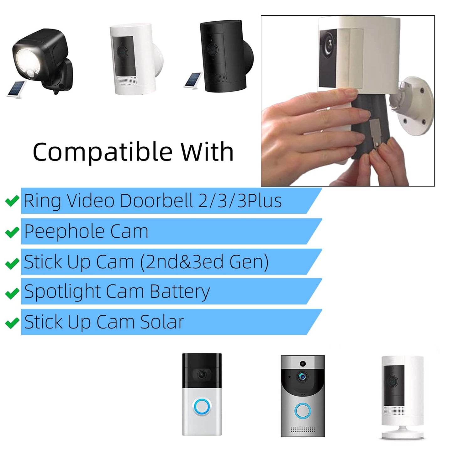 2-Pack 6040mAh Replacement Battery with Charger Station for Ring-Doorbell Camera 2/3/3 Plus/4, Spotlight and Stick Up Cam, Rechargeable Upgraded