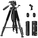JOILCAN Tripod Camera Tripods, 74" Tripod for Camera Phone Video Recording, Heavy Duty Cameras Tripod Stand, Professional Travel DSLR Tripods