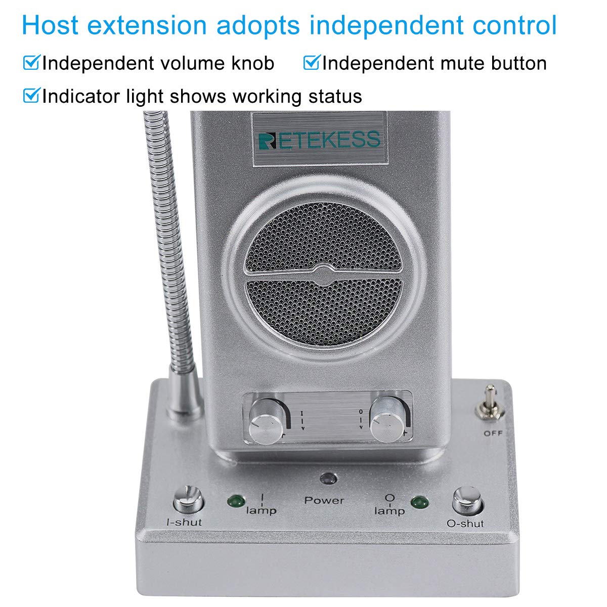 Retekess TW102 Window Intercom,Intercom System,8M Microphone,Connect Wireless Mic,Speaker for School,Hospital,Express(3 Pack)