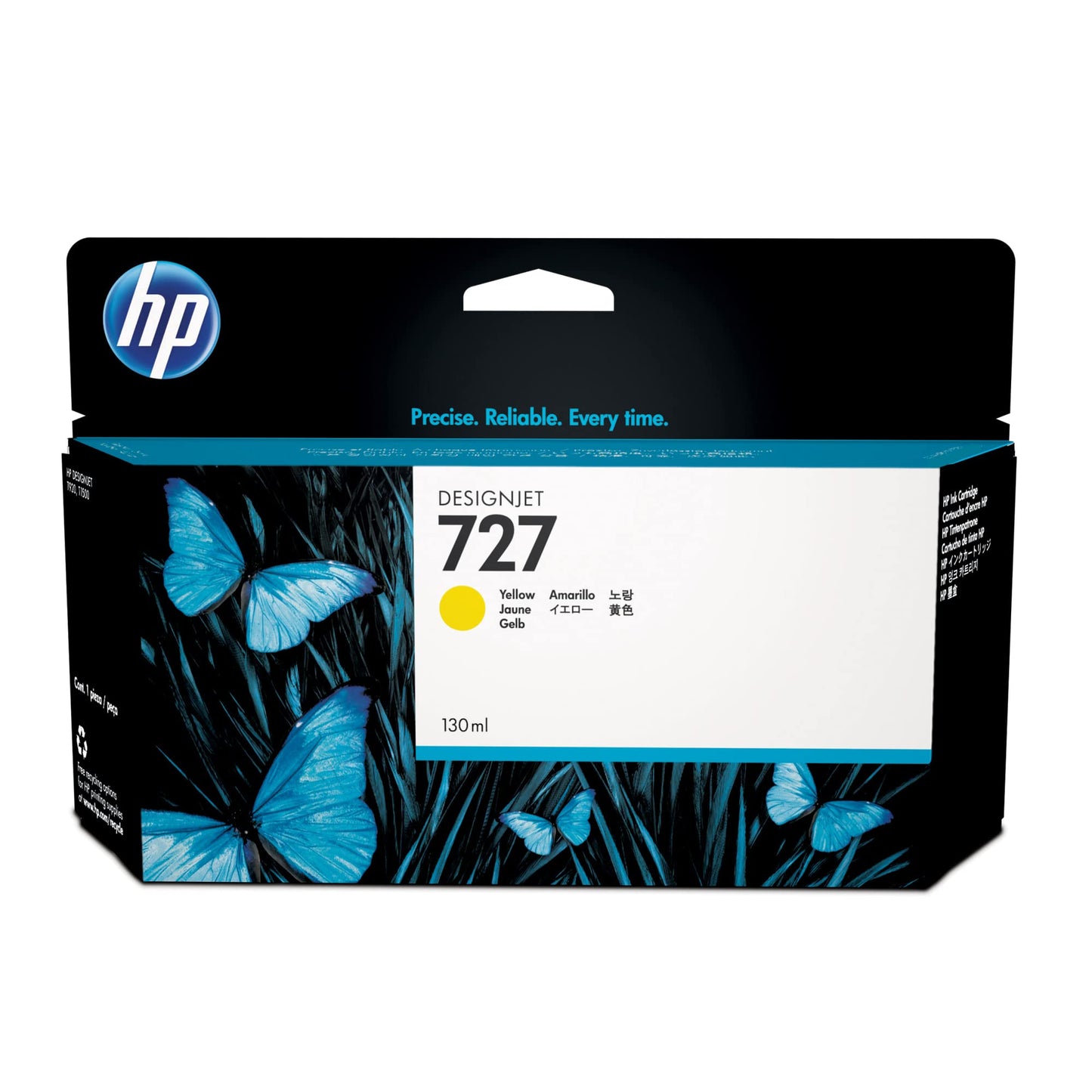 HP HEWB3P21A 727 Ink Cartridge, Yellow Standard Yield