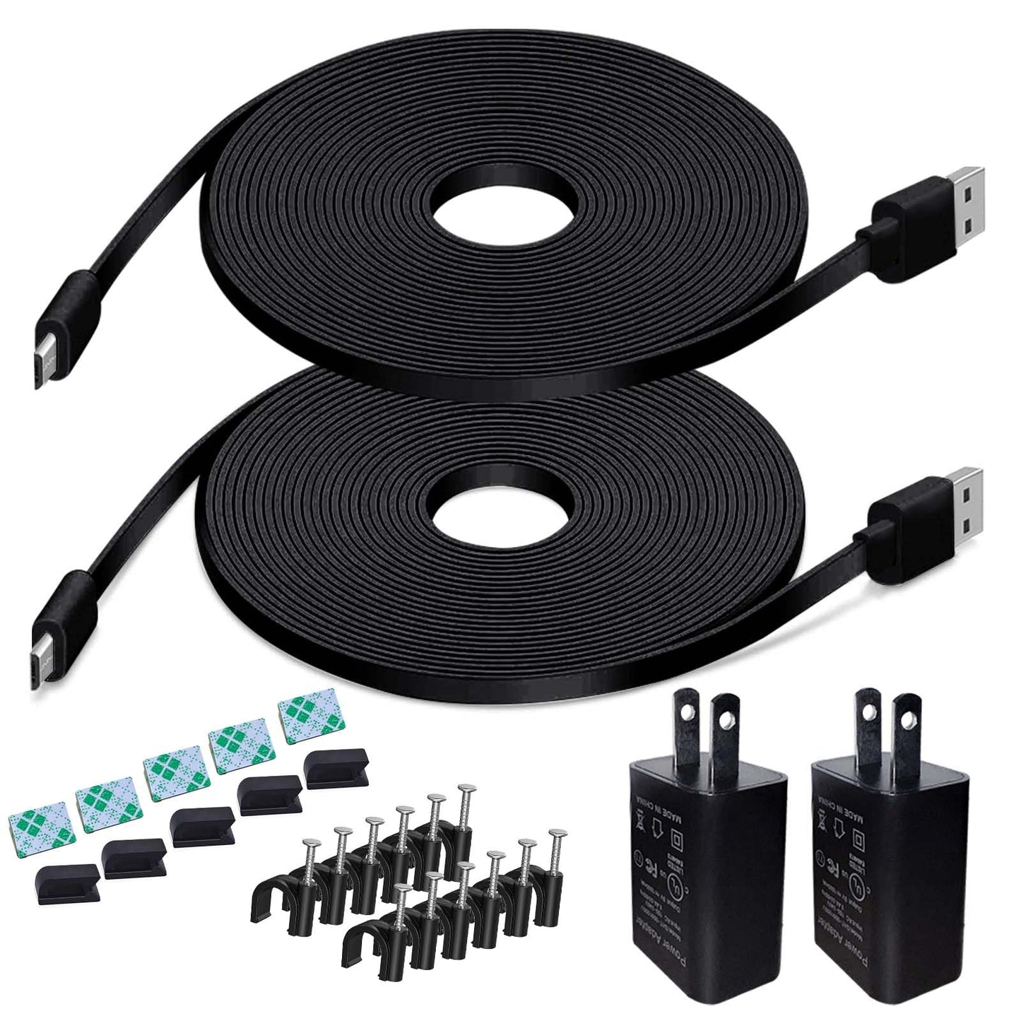 26FT Power Extension Cable Charger for Blink Outdoor(3rd Gen)/XT/XT2, Wyze Cam v4/v3/OG, Arlo Essential,Weatherproof Power Cord with Adapter
