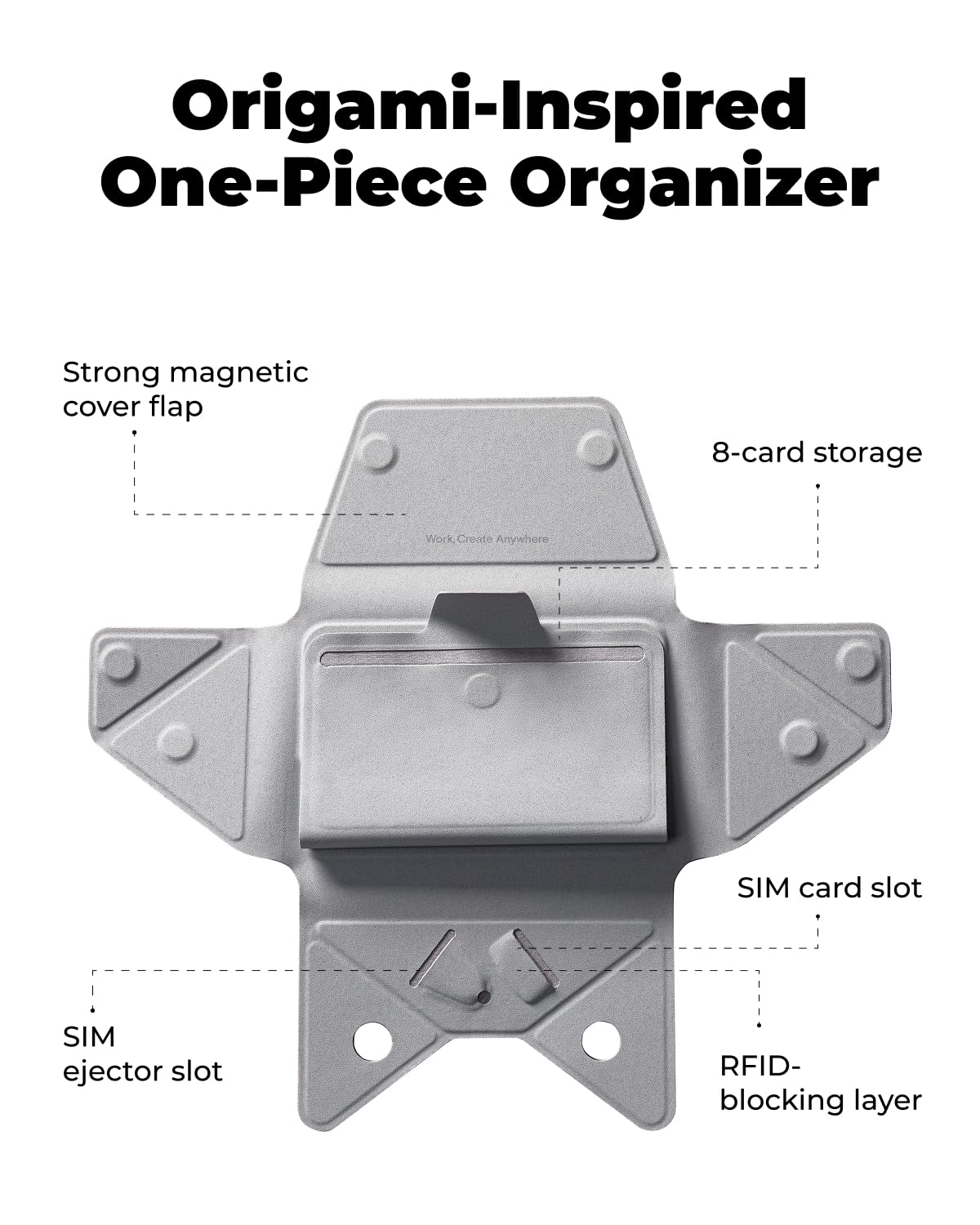 MOFT Magsafe Wallet, 8-Card Holder, Magnetic Phone Stand with Pull to Access Design, RFID Blocking, Angle Adjustment & MOVAS Minimalist Snap Field