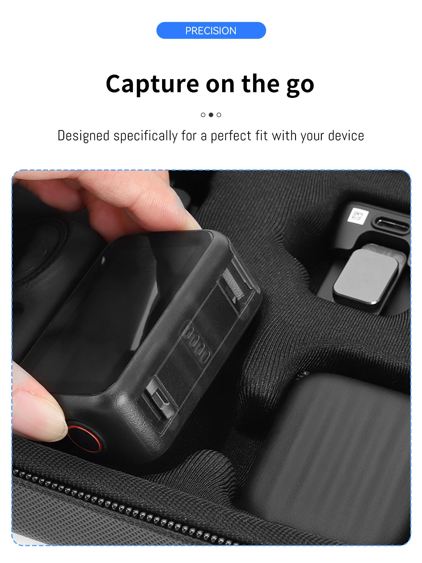 DFTIM Osmo Nano Case,Dual Layer Storage Protective Travel Bag for DJI Osmo Nano Camer Accessories Bullet Time Handle/Selfie Stick, Anti-water Splash