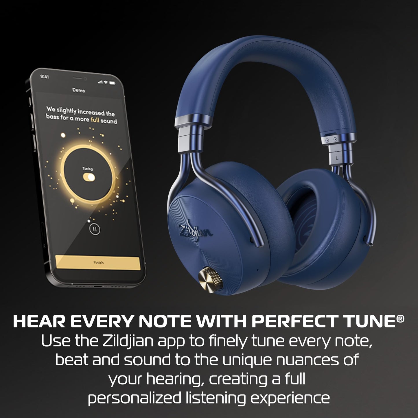 Avedis Zildjian Company ALCHEM-E Perfect Tune Over Ear Headphones, Wireless Headphones, Active Noise Cancelling with Mic, Up to 45 Hours Battery…