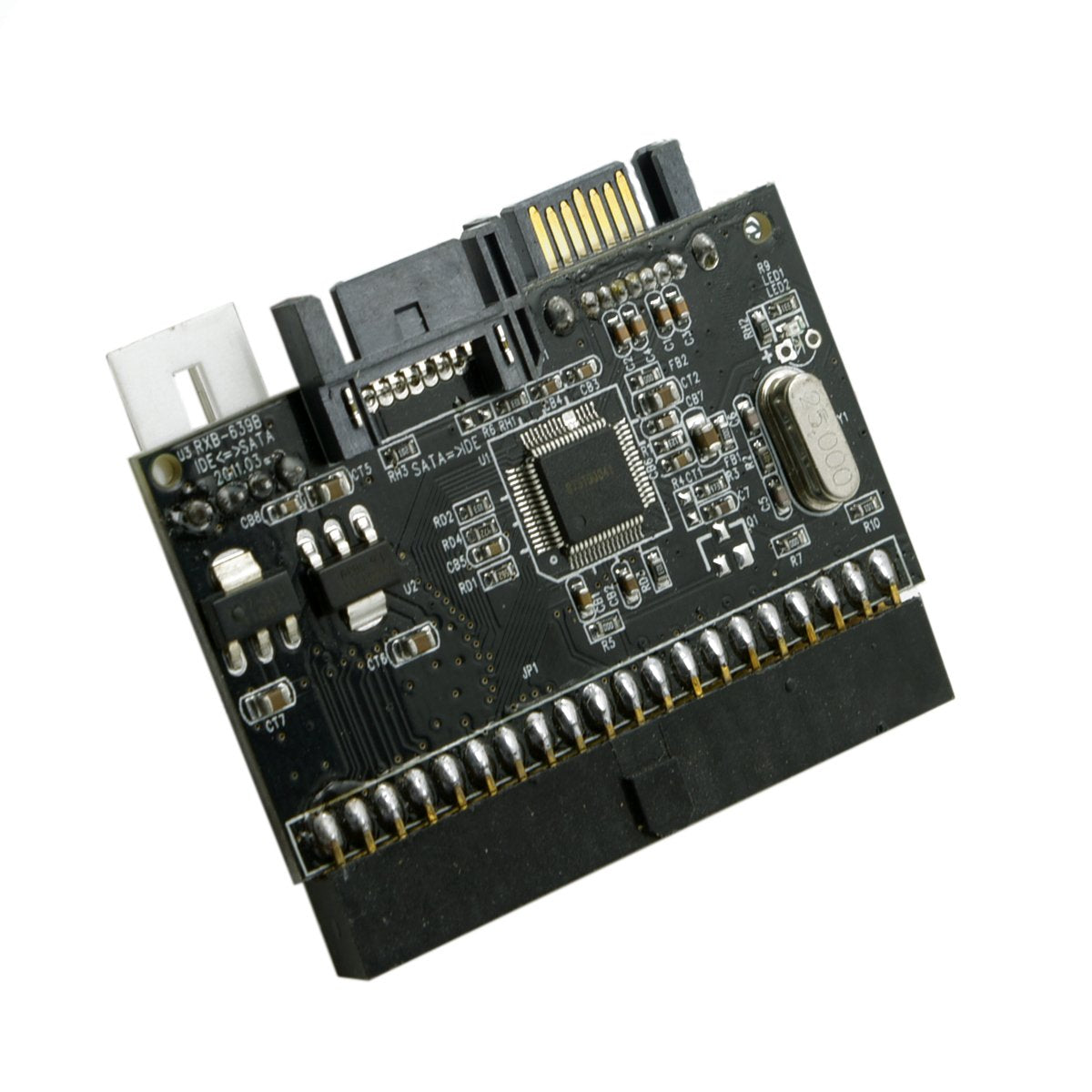 cablecc IDE 100 133 DVD CD to Two Serial SATA 7PIN Adapter Converter for Hard Disk Drive