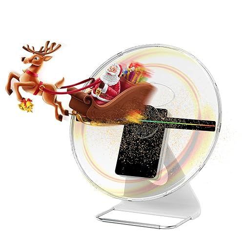 Desktop 3D Hologram Fan, Christmas Gift, 512PX Resolution 12 Inch Holographic Video Projector, Graphic 3D Video - 3D Advertising Display Best