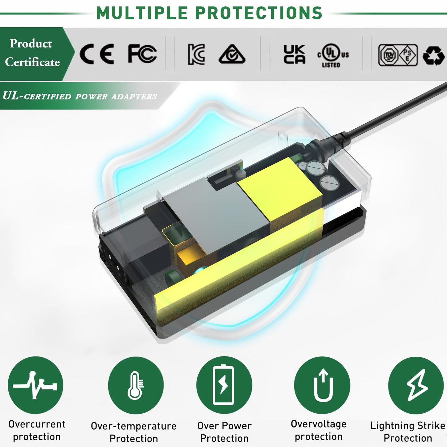 HY1C 24V Power Supply for Logitech G920 G29 G25 G27 G923 G940 Driving Force GT Racing Wheel APD…