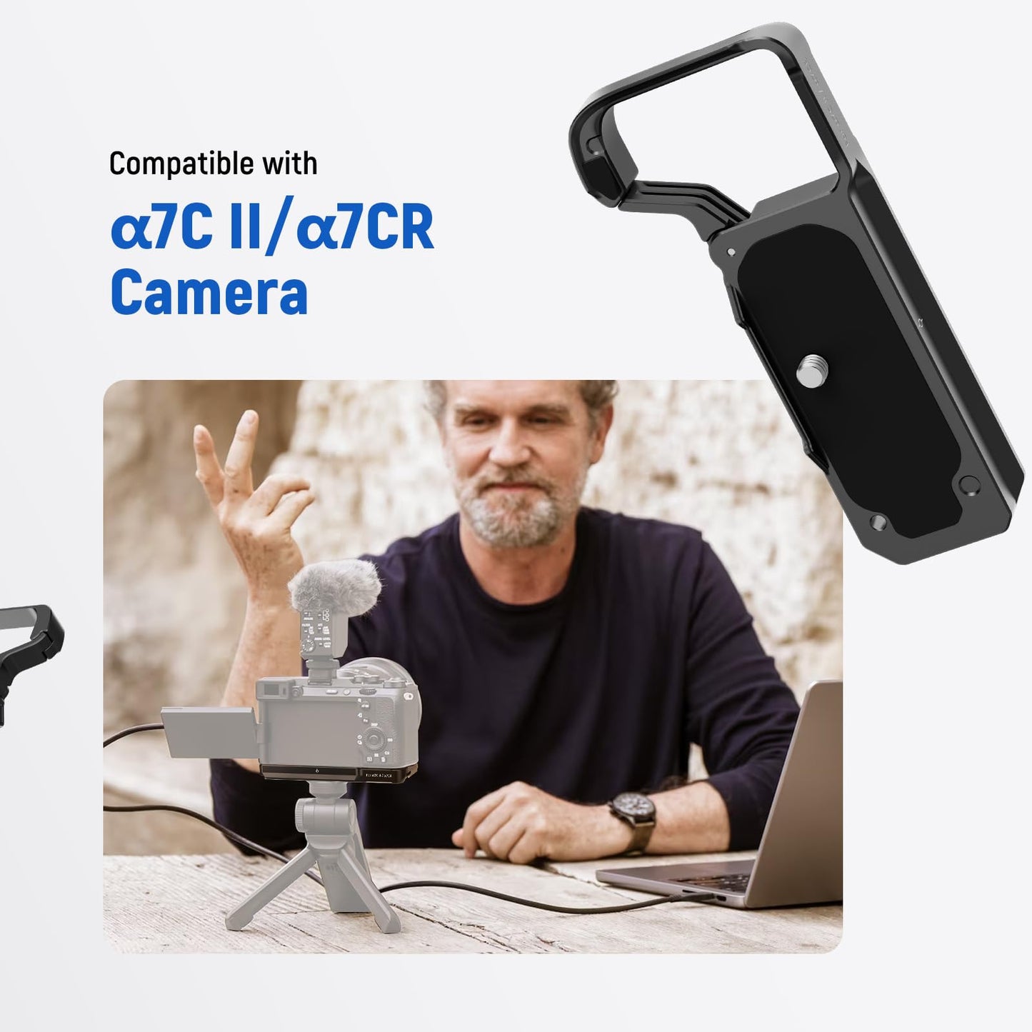 NEEWER Baseplate for a7C II/a7CR, Formfitting Arca Type Camera Bottm Plate with 1/4" & 3/8" Threads Compatible with Sony a7C II a7CR DJI RS4 PRO RS3