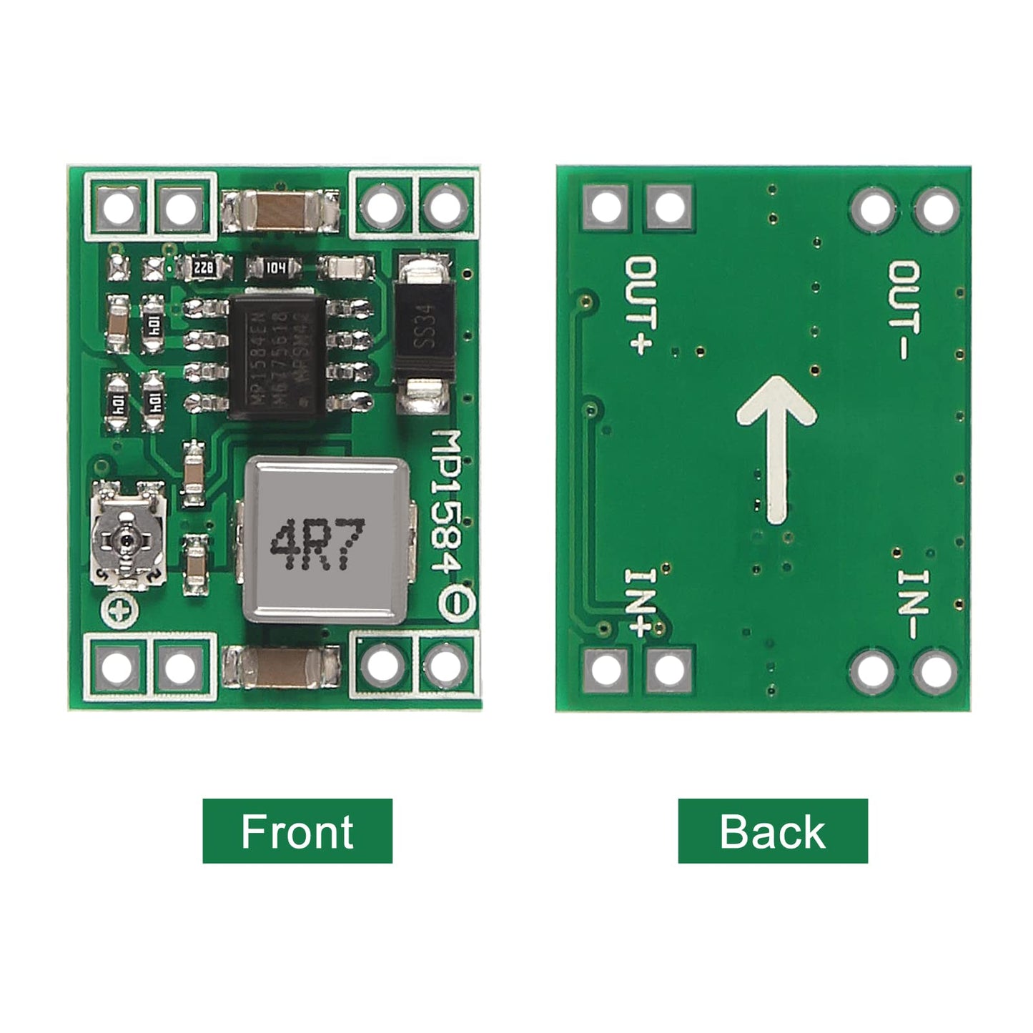 15PCS 12-24V to 5V 3A DC-DC Step Down Power Supply Module MP1584EN Adjustable Buck Converter
