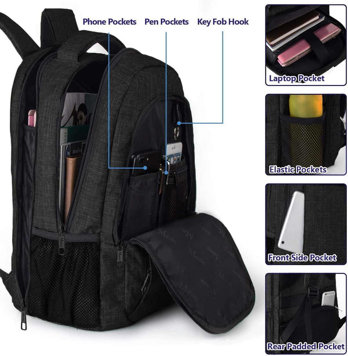 MATEIN Extra Large Backpack, 17 Inch TSA Friendly Travel Laptop Backpack