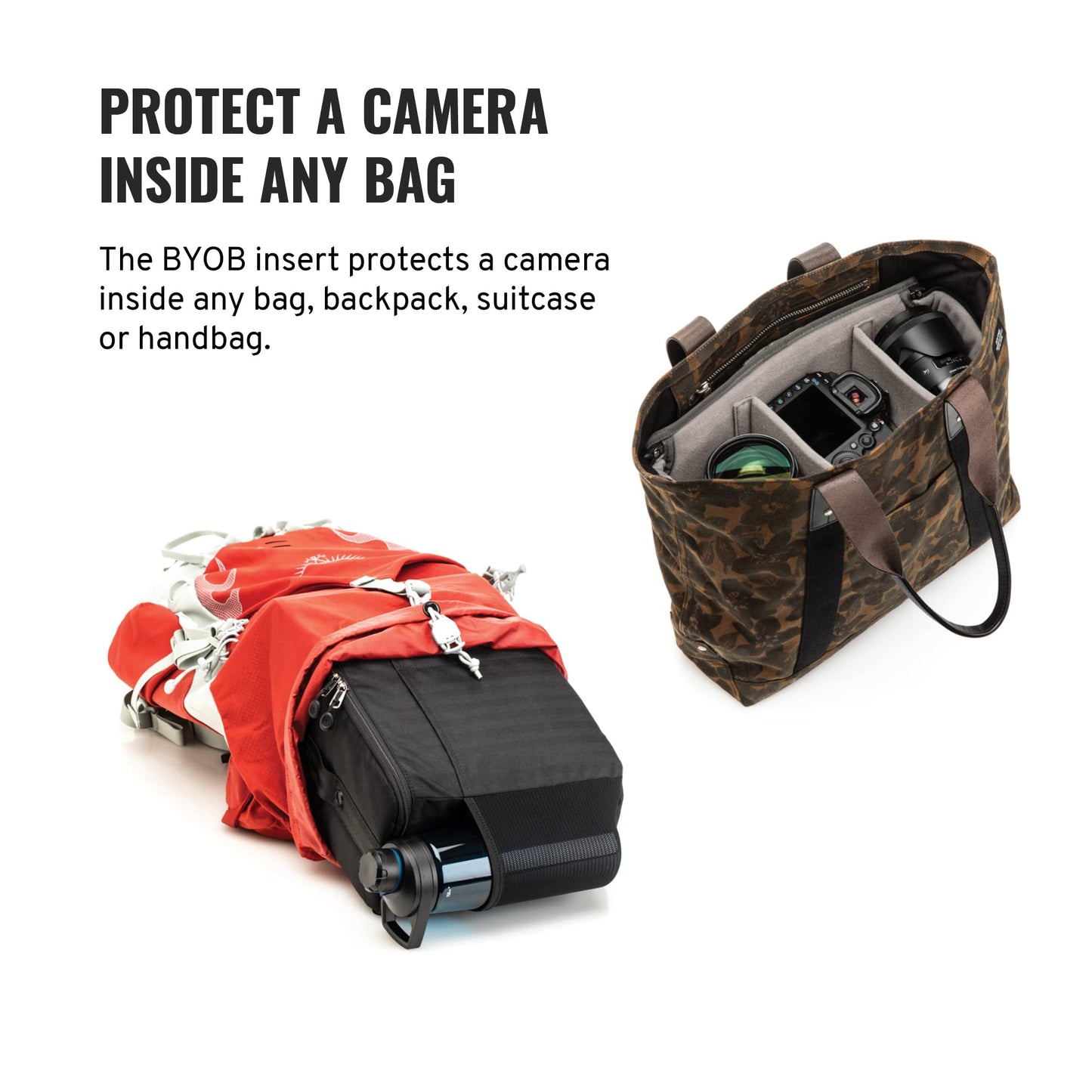 Tenba BYOB 13 Camera Insert - Turns any bag into a camera bag for DSLR and Mirrorless cameras and lenses - Blue (636-633)