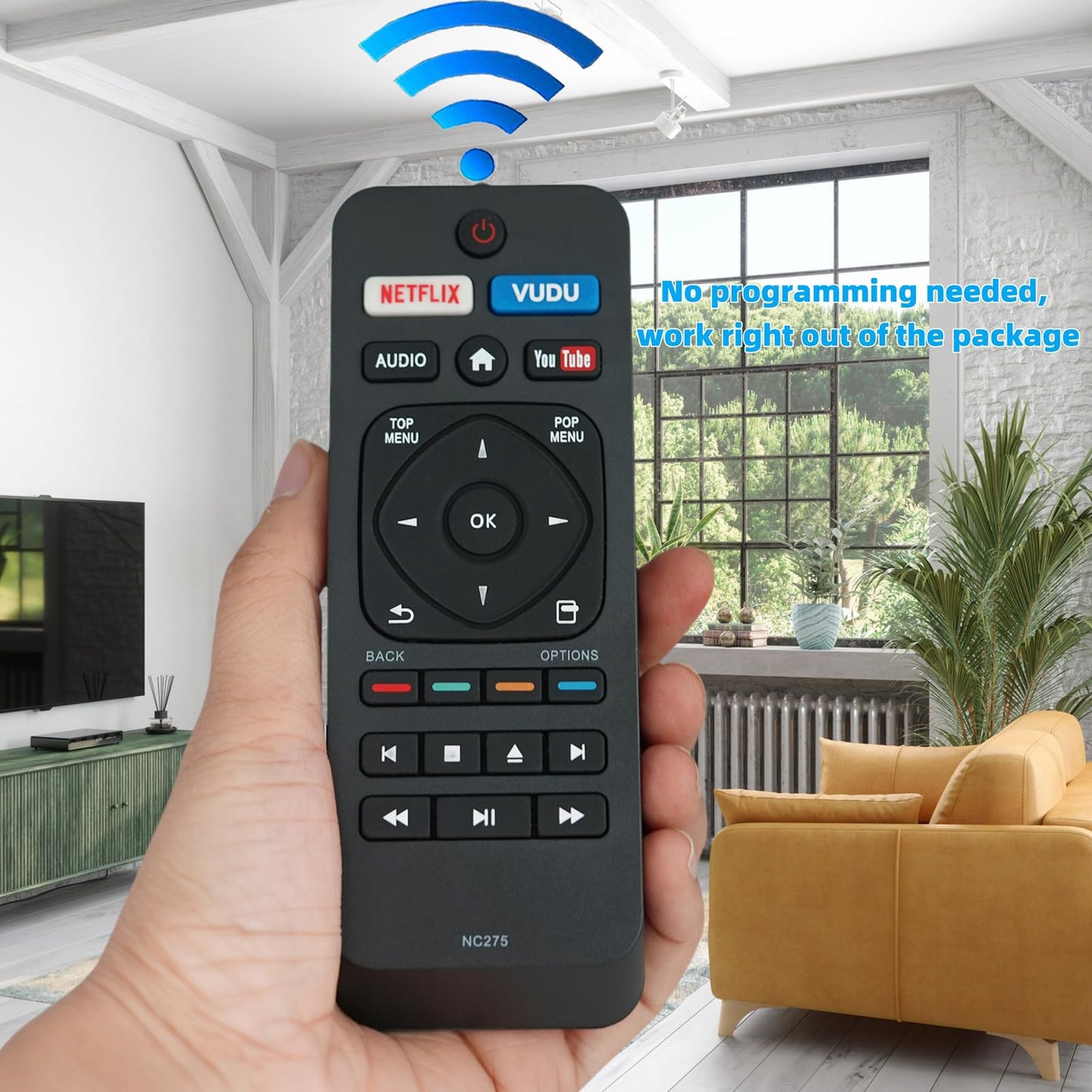 AHEBAO Universal Replacement Remote Control for Philips Blu-ray DVD Player NC278 NC458 NC290 BDP2501/F7 BDP2501/F7A BDP7303/F7
