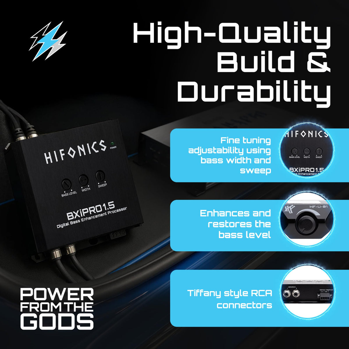 Hifonics BXiPRO1.5 Digital Bass Enhancement Processor with Dash Remote