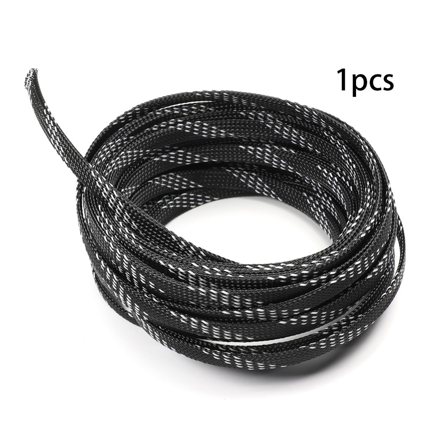 Othmro 32.8ft Length PET Flexible Expandable Braided Cable Sleeves 0.31in Width Wire Loom Sleeving and Organizer Flexible Wire Mesh Sleeves for TV
