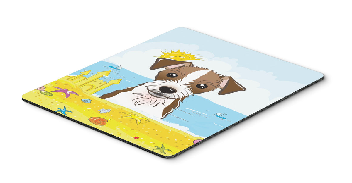 Caroline's Treasures BB2070MP Jack Russell Terrier Summer Beach Mouse Pad, Hot Pad or Trivet for Home Office Gaming Working Computers Laptop Mouse