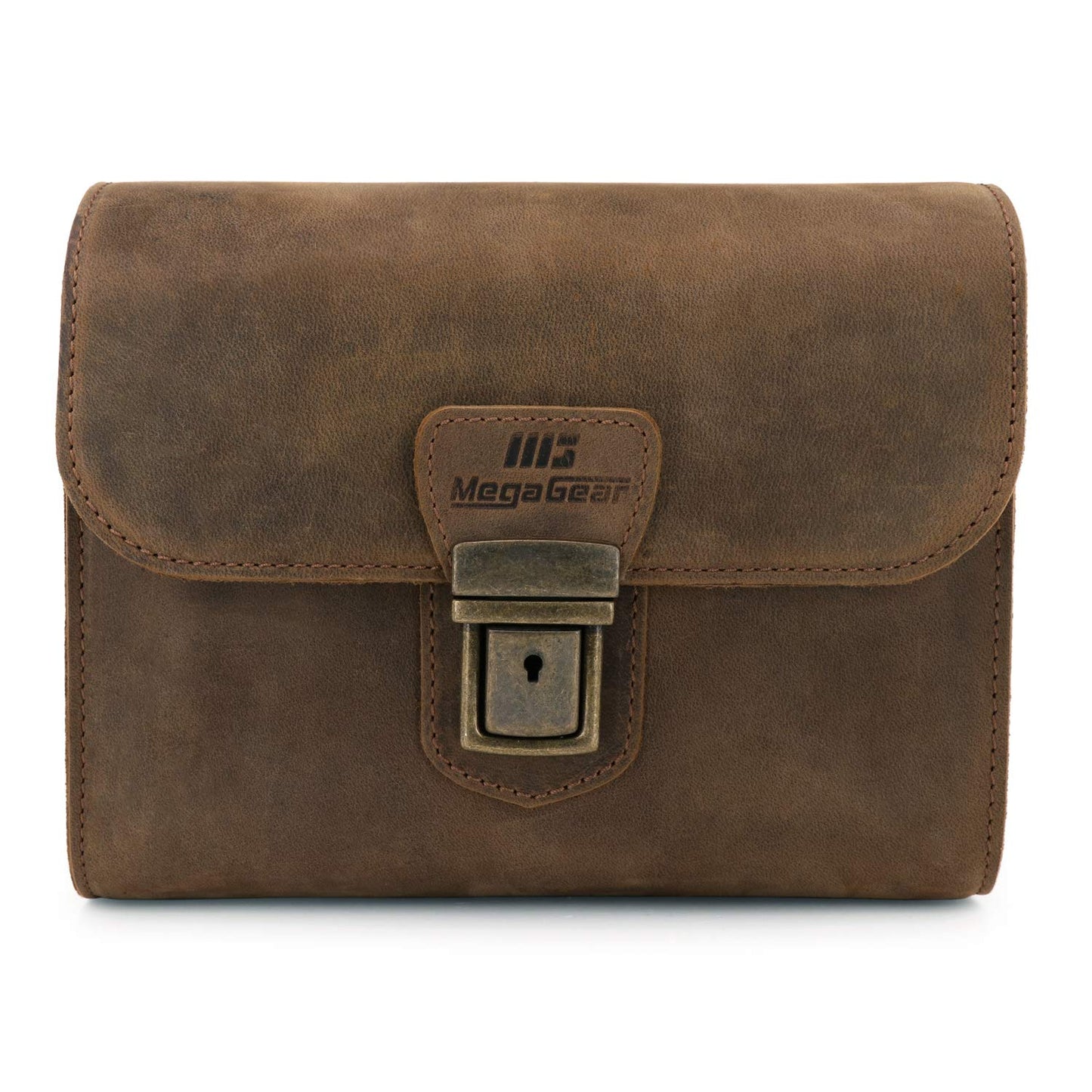 MegaGear Pebble Genuine Leather Camera Messenger Bag for Mirrorless, Instant and DSLR Cameras