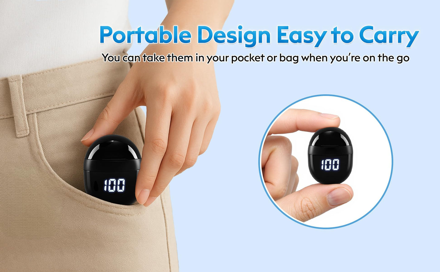 Invisible Mini Sleep Earbuds Wireless Bluetooth, Ultra-Light Comfort Fit Sleep Headphones for Side Sleepers, Unique Tumbler Portable Charging Case…